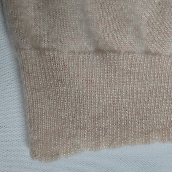 Cashmere Sweater Top  Tan Regency Core 3/4 Sleeve by Sutton Studio Size Small - Picture 4 of 8